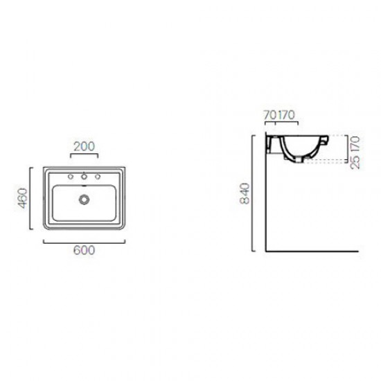 Раковина GSI Classic 8731 Staron