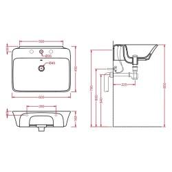 Раковина ArtCeram Cow CWL002