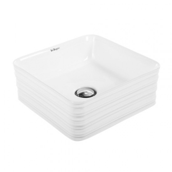 Раковина накладная BelBagno 40 см керамическая, белая BB1421 Staron