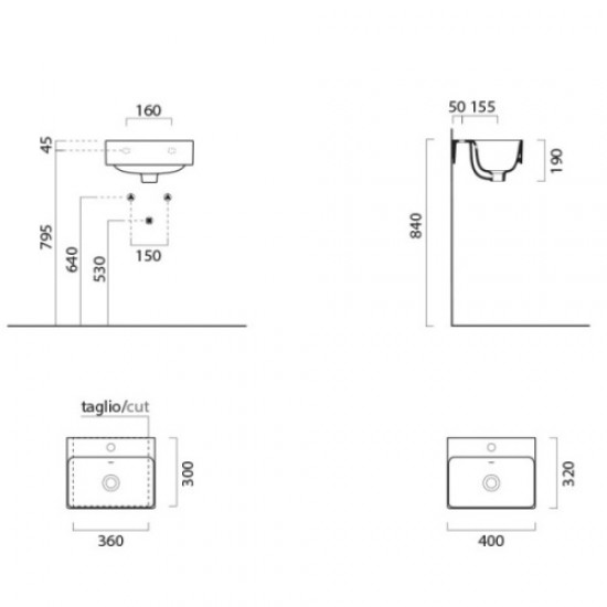 Раковина GSI Sand 9084 Staron
