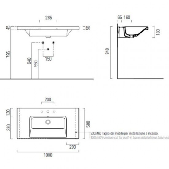 Раковина GSI Norm 8623 Staron