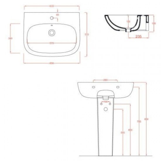Раковина ArtCeram Ten TEL001