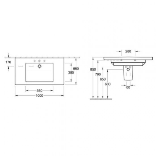 Раковина Villeroy&Boch Metric Art 5195 Staron