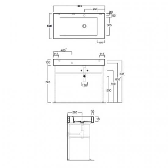 Раковина консоль Simas Frozen FZ 12 Staron