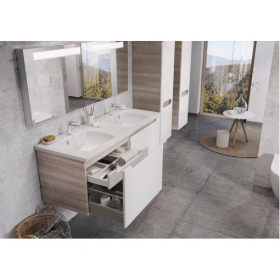 Раковина двойная, цвет белый, с отверстиями, Ravak Classic 1300 XJD01113000 Staron