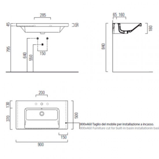 Раковина GSI Norm 8688 Staron