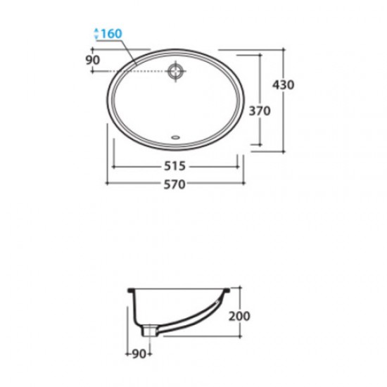 Раковина встраиваемая Globo Sibari VA018 Staron