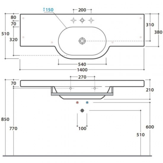 Раковина Globo Bowl SC025 Staron