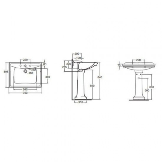 Раковина Azzurra Guinone GIU200/ALZA