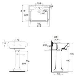 Раковина Azzurra Guinone GIU200 60