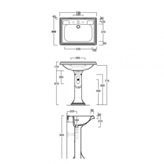 Раковина Simas Arcade AR 854 Staron