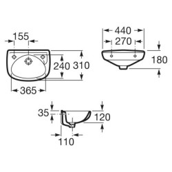 Раковина Roca Ibis 320841 320841001
