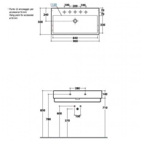 Раковина Globo Classic SCQ90 Staron