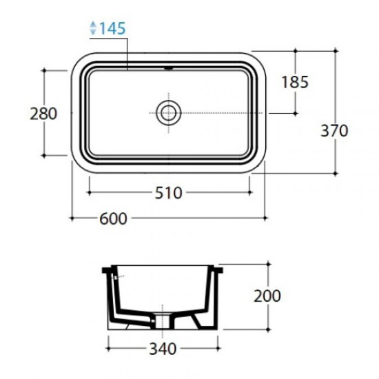 Раковина встраиваемая Globo Stone SS061 SS061.BI Staron