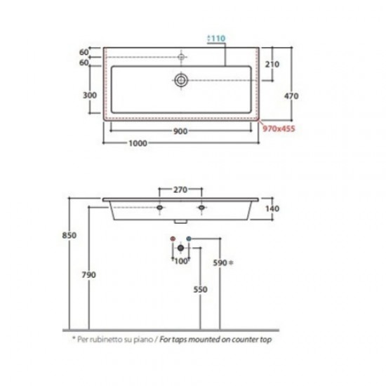 Раковина Globo Forty3 FO100 Staron