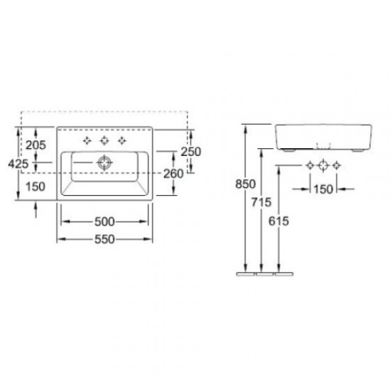 Раковина полувстраиваемая Villeroy & Boch Memento 4133