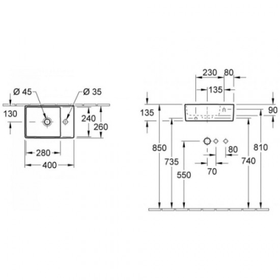 Раковина Villeroy & Boch Memento 40 см цвет альпийский белый с покрытием CeramicPlus 53334GR1 Staron