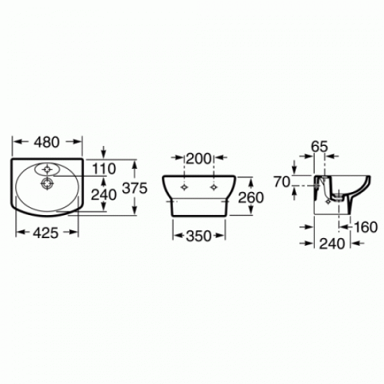 Мини-раковина Roca Dama Senso 327514000