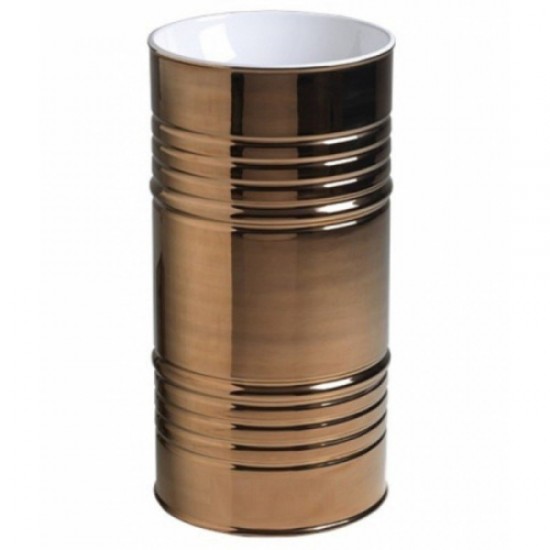 Раковина напольная Kerasan Artwork Barrel белая/бронза 4742K87 Bianco-bronzo*0