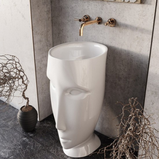 Раковина напольная Kerasan Artwork белая матовая 474030