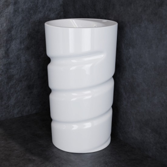 Раковина напольная Creavit Spiral 48 см белая CL084-00CB00E-0000