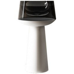 Раковина напольная Abber Kristall 50 см белая/черная AT2706White-Onyx