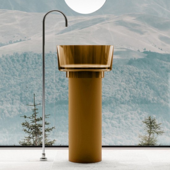 Раковина напольная Abber Kristall оливковая AT2702Vesuvian-H