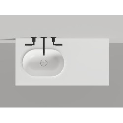 Раковина Salini Onda Edge Oval 200 см белый матовый 14022041MN