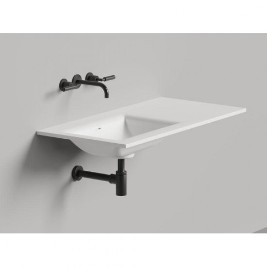 Раковина Salini Onda Flow Square 200 см белый матовый 1402206MN Staron