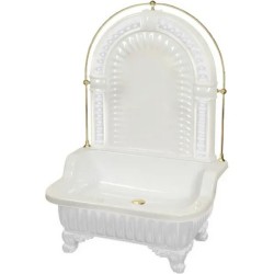 Раковина напольная Migliore Olivia Zampa белый/золото 27037