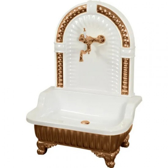 Раковина напольная Migliore Olivia Zampa бронза/белый 26263