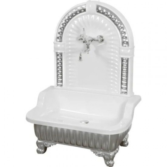 Раковина напольная Migliore Olivia Zampa хром/белый 26262