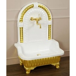 Раковина напольная Migliore Olivia Zampa золото/белый 26261