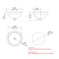 Раковина встраиваемая Devon&Devon Babylon DEBABYL