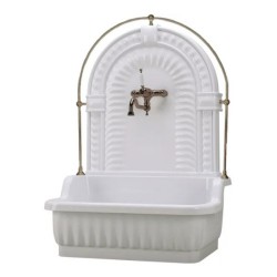 Раковина напольная Migliore Olivia белый/бронза 25114