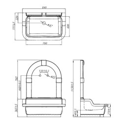 Раковина напольная Migliore Olivia белый/бронза 25114