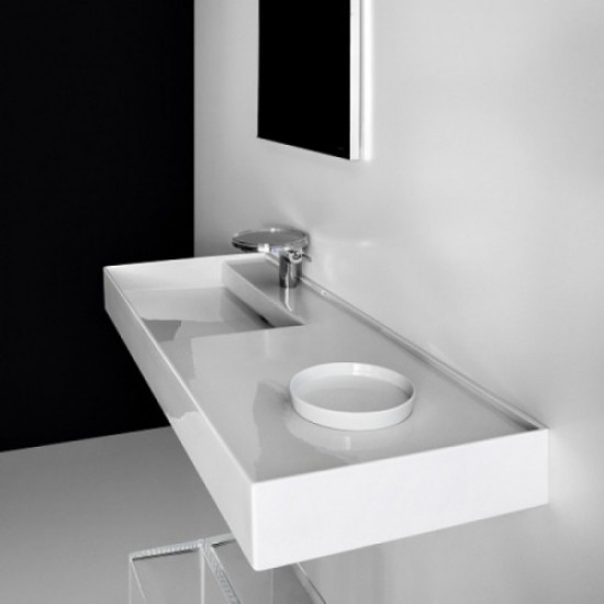 Раковина Laufen Kartell 90 см полка справа 8.1033.8.000.111.1 Staron