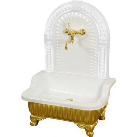 Раковина напольная Migliore Olivia Zampa золото/белый 26266