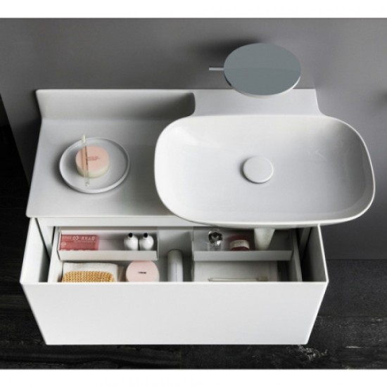 Раковина Laufen Ino 90 см полка слева белая матовая 8.1330.1.757.104.1 Staron