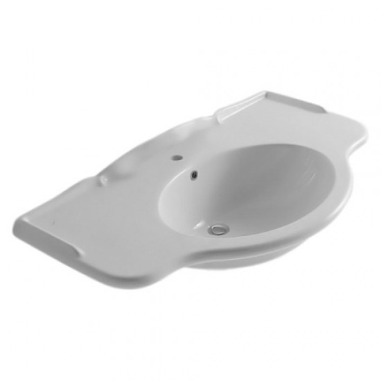 Раковина Globo Paestum 110 см белая PA022.BI*1 Staron