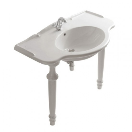 Раковина Globo Paestum 110 см белая PA022.BI*1 Staron