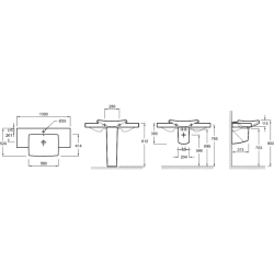 Раковина Jacob Delafon Escale прямоугольная 19034W-00