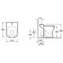Раковина техническая Jacob Delafon Beaujon EN445-00 54x41.5 см со съемной решеткой