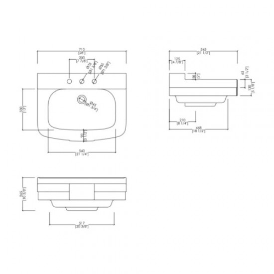 Раковина Devon&Devon Bogart IBLG(1-3)FBOG, 2IBLG(1-3)FBBOG