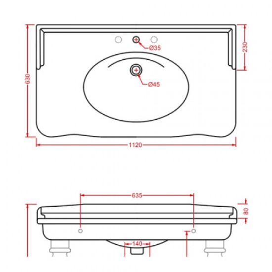 Раковина подвесная ArtCeram Hermitage белая HEL004 01 00