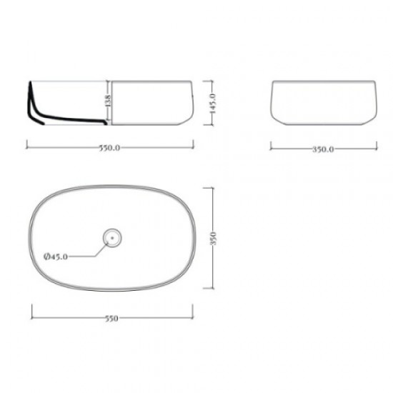 Раковина ArtCeram Cognac 55 см ombra cipro naturale COL003 18 00