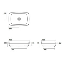Раковина Kerasan Tribeca 60 см Grigio Matt 514359*0 Grigio matt