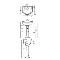 Раковина Simas Arcade 59 см черная, с 1 отверстием под смеситель AR 814 NE