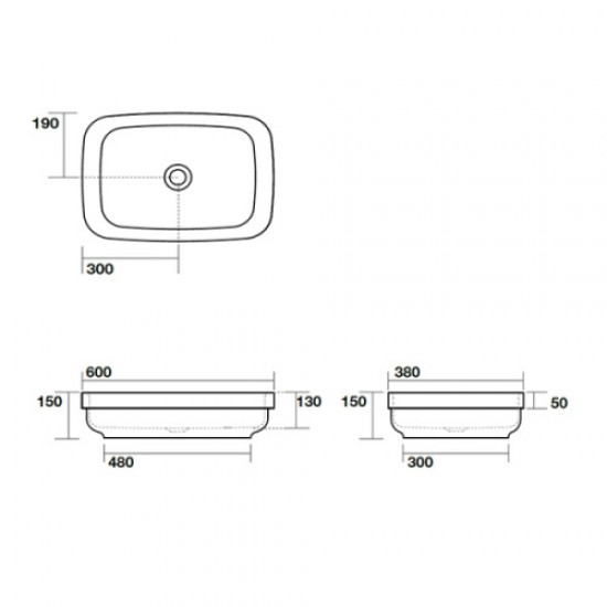 Раковина Kerasan Tribeca 60 см черный матовый 514331*0 Nero matt Staron
