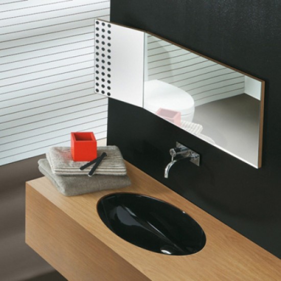 Раковина Simas Lft Spazio 66 см черный глянцевый LFT 74 NE Staron